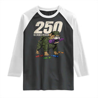 250 Years Of Eating Crayons Raglan Shirt Vintage Bulldog Patriotic Veteran Military Gift - Wonder Print Shop