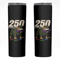 250 Years Of Eating Crayons Skinny Tumbler Vintage Bulldog Patriotic Veteran Military Gift - Wonder Print Shop