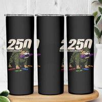 250 Years Of Eating Crayons Skinny Tumbler Vintage Bulldog Patriotic Veteran Military Gift - Wonder Print Shop