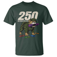 250 Years Of Eating Crayons T Shirt Vintage Bulldog Patriotic Veteran Military Gift - Wonder Print Shop