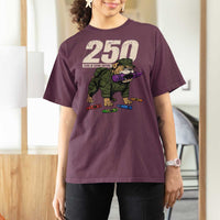 250 Years Of Eating Crayons T Shirt For Women Vintage Bulldog Patriotic Veteran Military Gift - Wonder Print Shop