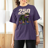 250 Years Of Eating Crayons T Shirt For Women Vintage Bulldog Patriotic Veteran Military Gift - Wonder Print Shop