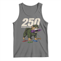 250 Years Of Eating Crayons Tank Top Vintage Bulldog Patriotic Veteran Military Gift - Wonder Print Shop