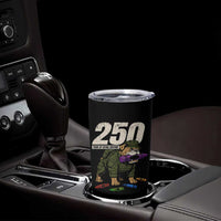 250 Years Of Eating Crayons Tumbler Cup Vintage Bulldog Patriotic Veteran Military Gift - Wonder Print Shop