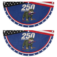 250 Years Of Eating Crayons Patriotic Fan Flag Vintage Bulldog Veteran Military Gift