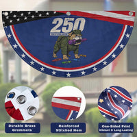 250 Years Of Eating Crayons Patriotic Fan Flag Vintage Bulldog Veteran Military Gift