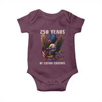 250 Years Of Eating Crayons Baby Onesie Funny Eagle 250th Anniversary Veterans Gifts - Wonder Print Shop