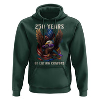 250 Years Of Eating Crayons Hoodie Funny Eagle 250th Anniversary Veterans Gifts - Wonder Print Shop