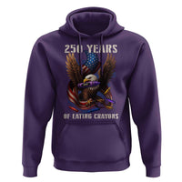 250 Years Of Eating Crayons Hoodie Funny Eagle 250th Anniversary Veterans Gifts - Wonder Print Shop