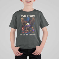 250 Years Of Eating Crayons T Shirt For Kid Funny Eagle 250th Anniversary Veterans Gifts - Wonder Print Shop