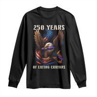 250 Years Of Eating Crayons Long Sleeve Shirt Funny Eagle 250th Anniversary Veterans Gifts - Wonder Print Shop