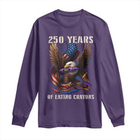250 Years Of Eating Crayons Long Sleeve Shirt Funny Eagle 250th Anniversary Veterans Gifts - Wonder Print Shop