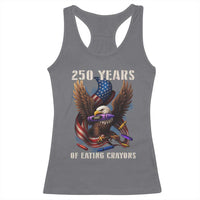 250 Years Of Eating Crayons Racerback Tank Top Funny Eagle 250th Anniversary Veterans Gifts - Wonder Print Shop