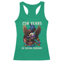250 Years Of Eating Crayons Racerback Tank Top Funny Eagle 250th Anniversary Veterans Gifts - Wonder Print Shop