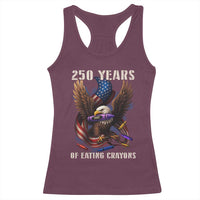 250 Years Of Eating Crayons Racerback Tank Top Funny Eagle 250th Anniversary Veterans Gifts - Wonder Print Shop