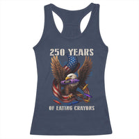 250 Years Of Eating Crayons Racerback Tank Top Funny Eagle 250th Anniversary Veterans Gifts - Wonder Print Shop