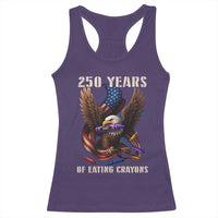 250 Years Of Eating Crayons Racerback Tank Top Funny Eagle 250th Anniversary Veterans Gifts - Wonder Print Shop