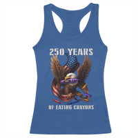 250 Years Of Eating Crayons Racerback Tank Top Funny Eagle 250th Anniversary Veterans Gifts - Wonder Print Shop