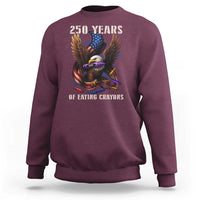 250 Years Of Eating Crayons Sweatshirt Funny Eagle 250th Anniversary Veterans Gifts - Wonder Print Shop