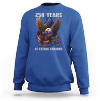 250 Years Of Eating Crayons Sweatshirt Funny Eagle 250th Anniversary Veterans Gifts - Wonder Print Shop