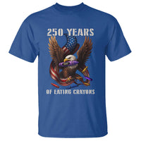250 Years Of Eating Crayons T Shirt Funny Eagle 250th Anniversary Veterans Gifts - Wonder Print Shop