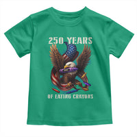 250 Years Of Eating Crayons Toddler T Shirt Funny Eagle 250th Anniversary Veterans Gifts - Wonder Print Shop