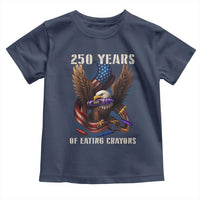 250 Years Of Eating Crayons Toddler T Shirt Funny Eagle 250th Anniversary Veterans Gifts - Wonder Print Shop