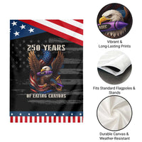 250 Years Of Eating Crayons Garden Flag Funny Eagle 250th Anniversary Veterans Gifts