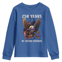 250 Years Of Eating Crayons Youth Sweatshirt Funny Eagle 250th Anniversary Veterans Gifts - Wonder Print Shop
