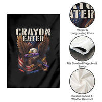 Crayon Eater Garden Flag Funny Eagle 250th Anniversary Veterans Gifts - Wonder Print Shop