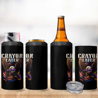 Crayon Eater 4 in 1 Can Cooler Tumbler Funny Eagle 250th Anniversary Veterans Gifts - Wonder Print Shop