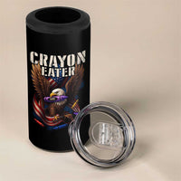 Crayon Eater 4 in 1 Can Cooler Tumbler Funny Eagle 250th Anniversary Veterans Gifts - Wonder Print Shop