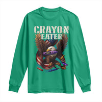 Crayon Eater Long Sleeve Shirt Funny Eagle 250th Anniversary Veterans Gifts - Wonder Print Shop