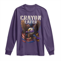 Crayon Eater Long Sleeve Shirt Funny Eagle 250th Anniversary Veterans Gifts - Wonder Print Shop