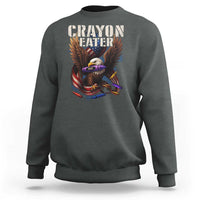 Crayon Eater Sweatshirt Funny Eagle 250th Anniversary Veterans Gifts - Wonder Print Shop
