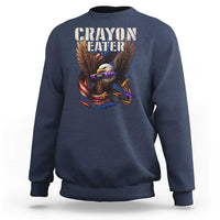 Crayon Eater Sweatshirt Funny Eagle 250th Anniversary Veterans Gifts - Wonder Print Shop