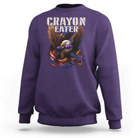 Crayon Eater Sweatshirt Funny Eagle 250th Anniversary Veterans Gifts - Wonder Print Shop