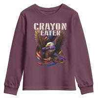 Crayon Eater Youth Sweatshirt Funny Eagle 250th Anniversary Veterans Gifts - Wonder Print Shop