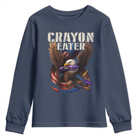 Crayon Eater Youth Sweatshirt Funny Eagle 250th Anniversary Veterans Gifts - Wonder Print Shop