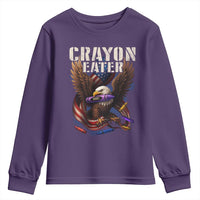 Crayon Eater Youth Sweatshirt Funny Eagle 250th Anniversary Veterans Gifts - Wonder Print Shop
