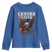 Crayon Eater Youth Sweatshirt Funny Eagle 250th Anniversary Veterans Gifts - Wonder Print Shop