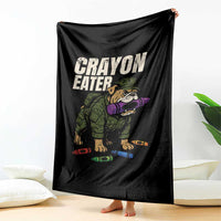 Crayon Eater Throw Blanket Funny Bulldog Military Corps Proud Soldier Family - Wonder Print Shop