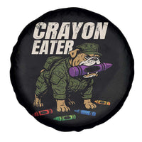 Crayon Eater Spare Tire Cover Funny Bulldog Military Corps Proud Soldier Family - Wonder Print Shop