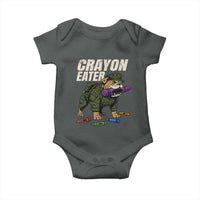 Crayon Eater Baby Onesie Funny Bulldog Military Corps Proud Soldier Family - Wonder Print Shop