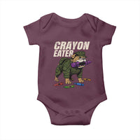 Crayon Eater Baby Onesie Funny Bulldog Military Corps Proud Soldier Family - Wonder Print Shop