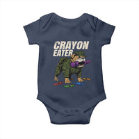 Crayon Eater Baby Onesie Funny Bulldog Military Corps Proud Soldier Family - Wonder Print Shop
