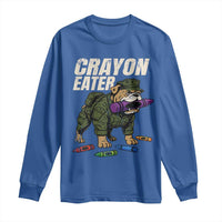 Crayon Eater Long Sleeve Shirt Funny Bulldog Military Corps Proud Soldier Family - Wonder Print Shop