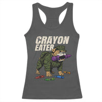Crayon Eater Racerback Tank Top Funny Bulldog Military Corps Proud Soldier Family - Wonder Print Shop