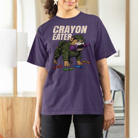 Crayon Eater T Shirt For Women Funny Bulldog Military Corps Proud Soldier Family - Wonder Print Shop