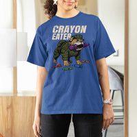 Crayon Eater T Shirt For Women Funny Bulldog Military Corps Proud Soldier Family - Wonder Print Shop